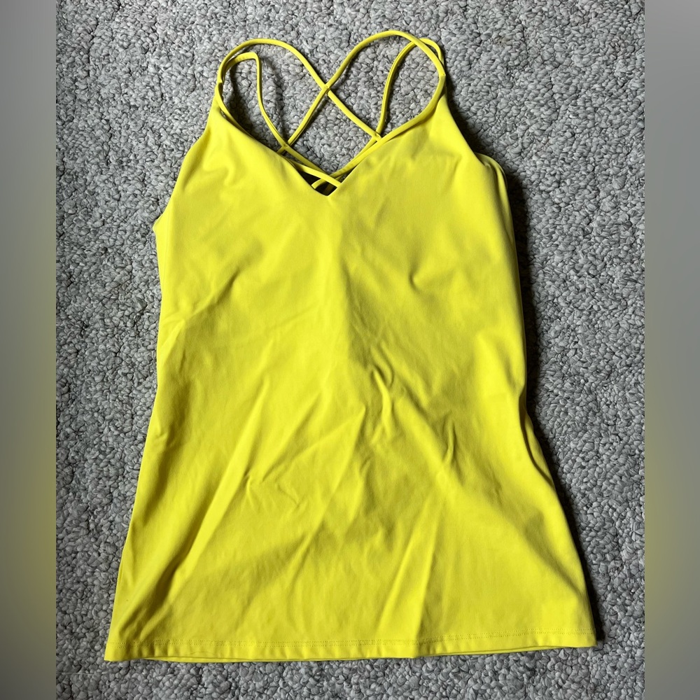 Zyia Active Women's Size M Fantastic Tank Top Yellow Strap Back